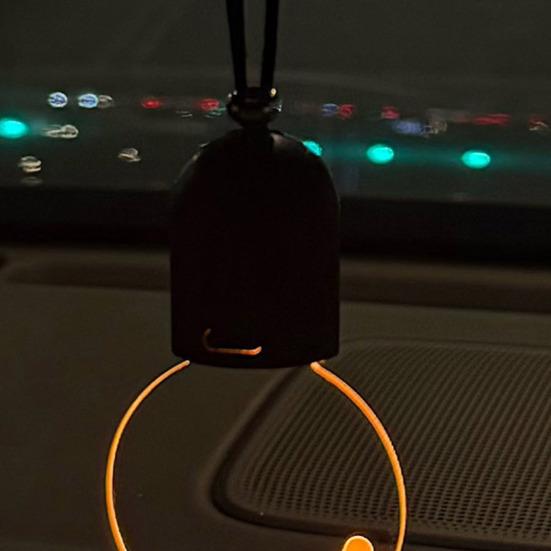Bulb Car Charm Creative Car Hanging Light with Motion Sensor Rechargeable Retro Rearview Mirror Decoration Warm Glow Ambient Light for Night Driving