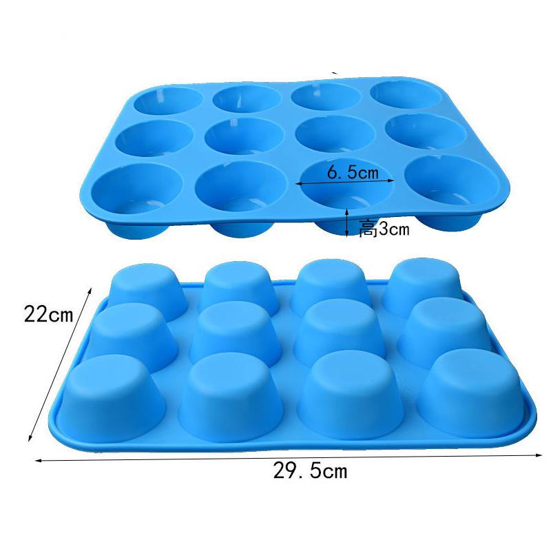 Forma de Silicone para Muffin Mini Cupcake Maker 6 E 12 Cavidades Forma de Assar Para Quiches Caseiras Frittatas Bandeja de Muffins Forma Ferramentas de Cozinha