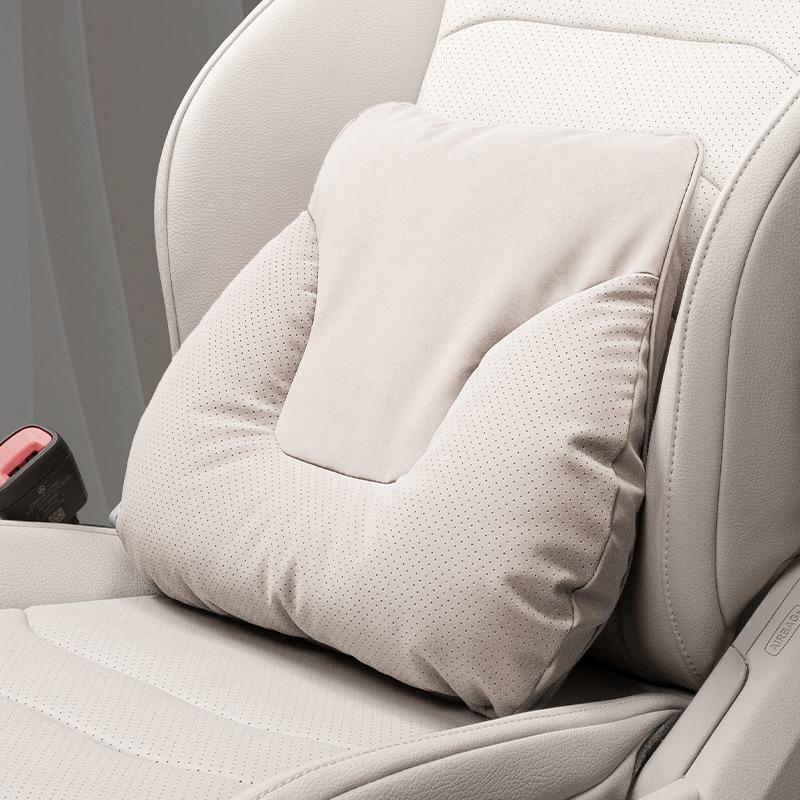 2025 Summer Suede Car Headrest S-Class Pillow Car Neck Protection Pillow High-end Cushion Seat Waist Pillow Waist Protector