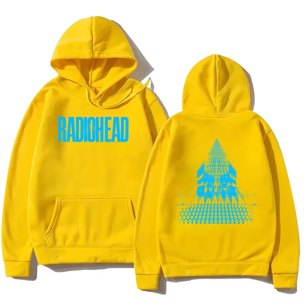 Radiohead Tour Harajuku Aesthetic Hoodies Radiohead Vintage Graphic Pullovers Men's Women Clothing Hip Hop Rock Band Sweatshirts