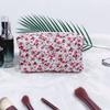 Cotton Floral Makeup Bag With Breathable Design For Daily Use
