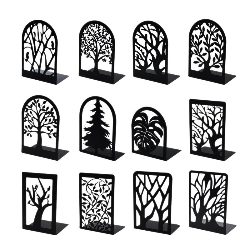 Shelves Decorative 1 Pairs,Tree Metal Bookends, Book Holder for Shelf,Unique Book Stoppers for Shelves,Home Decorative Book Ends