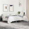 Bed Frame Black 200x200 cm Particleboard and Metal