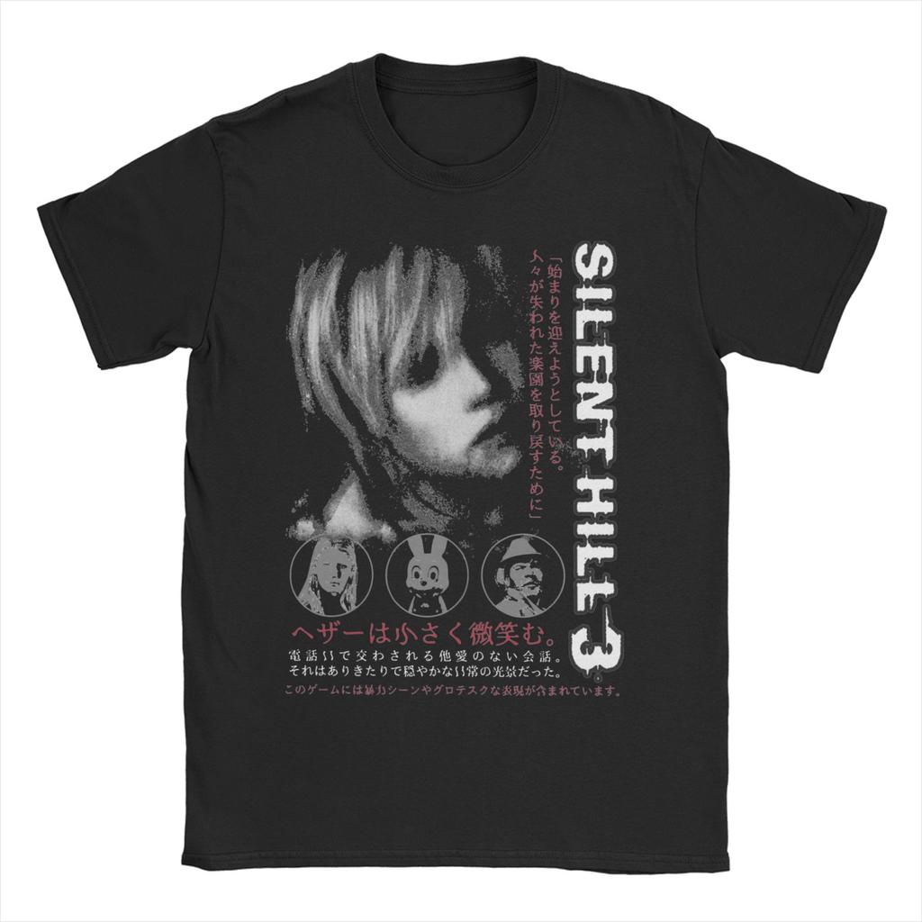 Herren Damen Silent Hill T-Shirts Horror Spiel Reine Baumwolle Kleidung Lässig Kurzarm Rundhals T-Shirts Übergröße T-Shirts