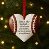 Heart-shaped Baseball Ornament Sporty Christmas Tree Hanging Pendant Birthday Valentine Day Decoration
