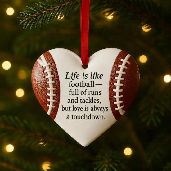 Heart-shaped Baseball Ornament Sporty Christmas Tree Hanging Pendant Birthday Valentine Day Decoration