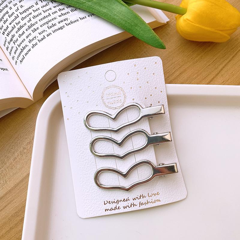

Новый набор металлических полых зажимов для волос в стиле Y2K для женщин, простой, элегантный, с зажимом-«уточкой», повседневные аксессуары для волос