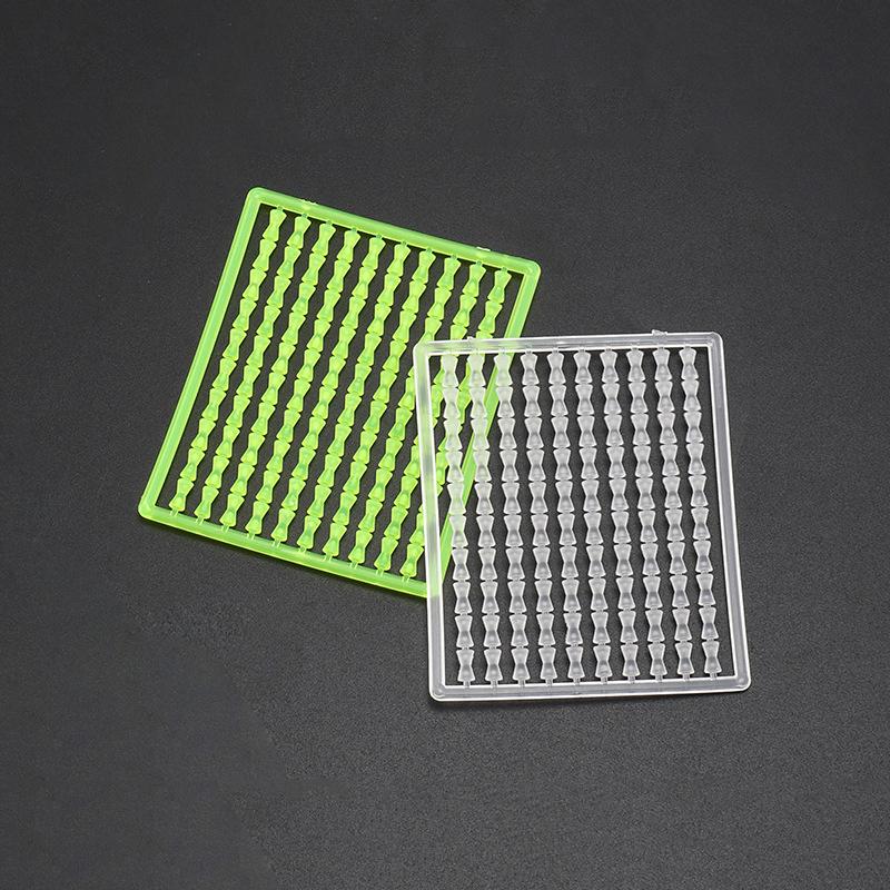 10Cards/Lot 1000Pcs Carp Fishing Hair Stops For Bait Dumbell Shape Small Fishing Bobber Stop Bead Fishing Tackle