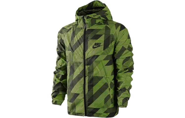 Куртки Nike Мужские Зеленые С капюшоном Умеренные Другое 687564-702 XXL