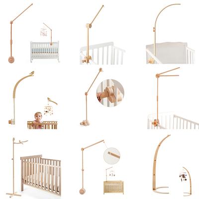 Sonajero para Bebé Juguete Soporte para Campanilla de Cuna Móvil de Madera 0-12 Meses Recién Nacido Campanilla de Cuna de Ganchillo Soporte para Juguetes Colgantes Regalo para Cuna de Bebé