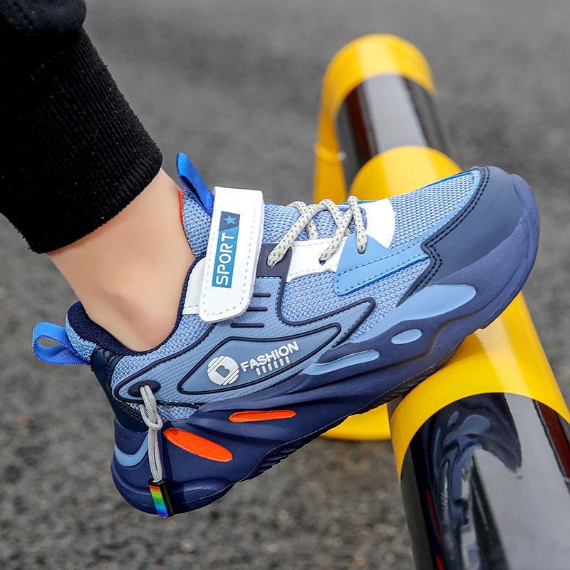 Boys Shoes Mesh New Children's Spring and Autumn Sports Shoes Medium and Large Children Breathable Boys Running Outdoor Double Net Classmates