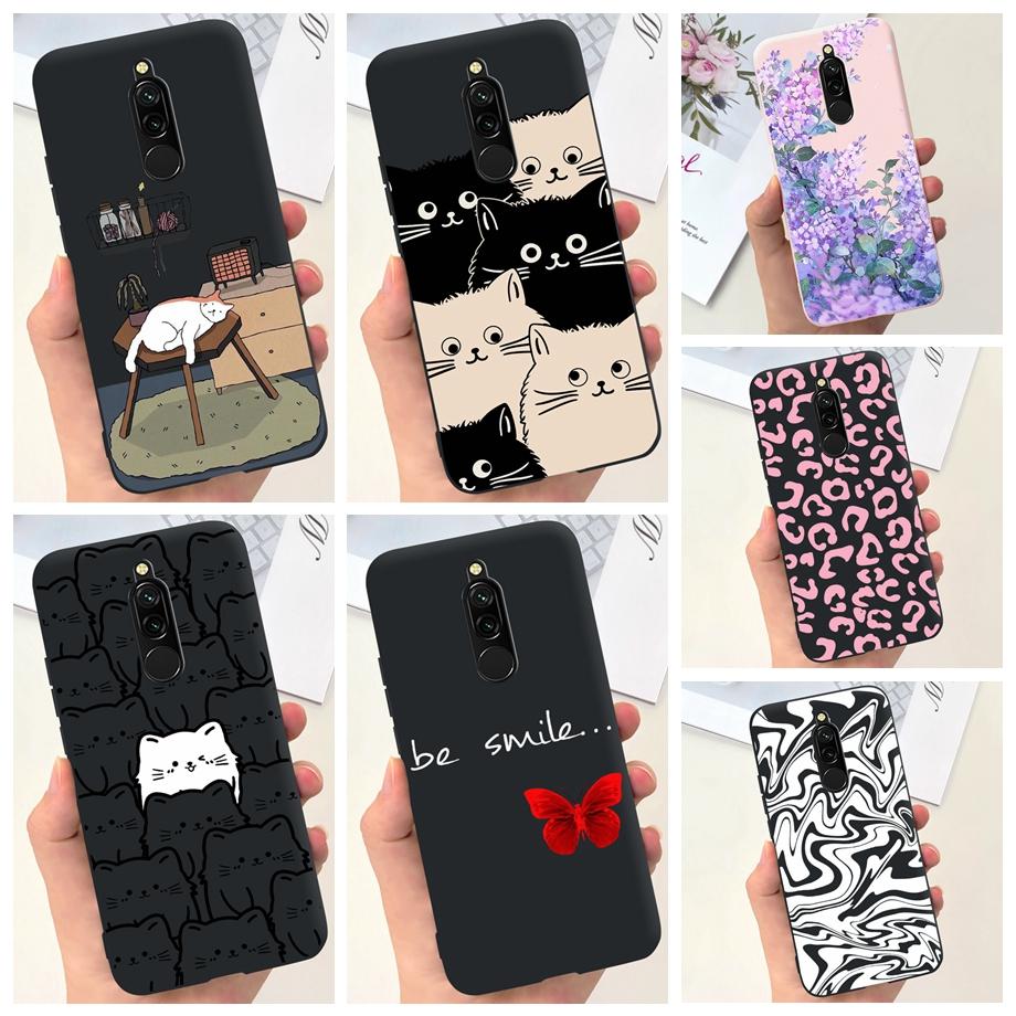 Liquid Silicone Cute Case for Xiaomi Redmi 8 Capa Protective Back Cover For Redmi Note 8 Pro Note8Pro Note 8T Bumper Redmi8 Case