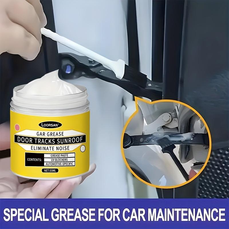 High-Performance Car Interior Lubricant Paste: Non-Sticky White Grease for Door Rails/Sunroofs/Hinges & Bike Chains