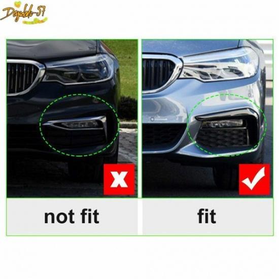 For BMW 5 Series Sport G30 2017- ABS Carbon Fiber Front Fog Lamp Light Cover