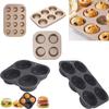 Non-Stick Silicone Hamburger Bun Pan and Muffin Tray Baking Mold for Bread Cupcakes Cakes and Pastries Kitchen Bakeware Tools