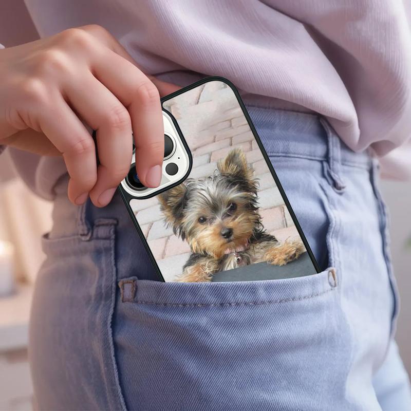 Yorkshire Terrier Dog Paw Print Phone Case For iPhone 17 Air 15 16e 14 13 Pro Max Coque 12 11 Pro Max PLUS cover