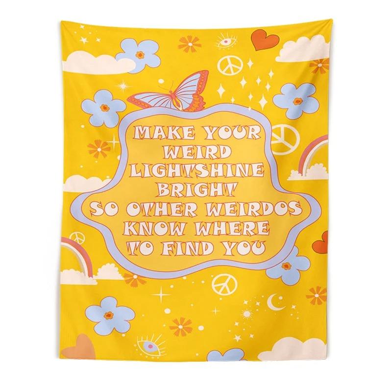 

Винтажный гобелен с бабочкой, украшение для офиса, гостиной, настенный гобелен для дома 100x75cm