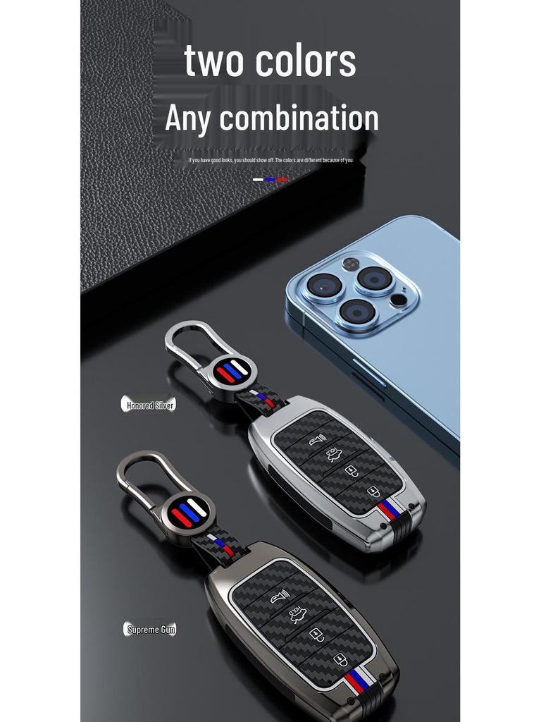 Compatible Metal Key Case for Kia Models: 19 K3, 13-17 K5, KX3, KX5, Furui Di, K4, K2, KX7.