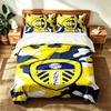 Leeds United Football Club (14) 3pc Set Suitable for Master Bedrooms Soft and Comfortable an Ideal Gift for Family and Friends Includes One Duvet Cove
