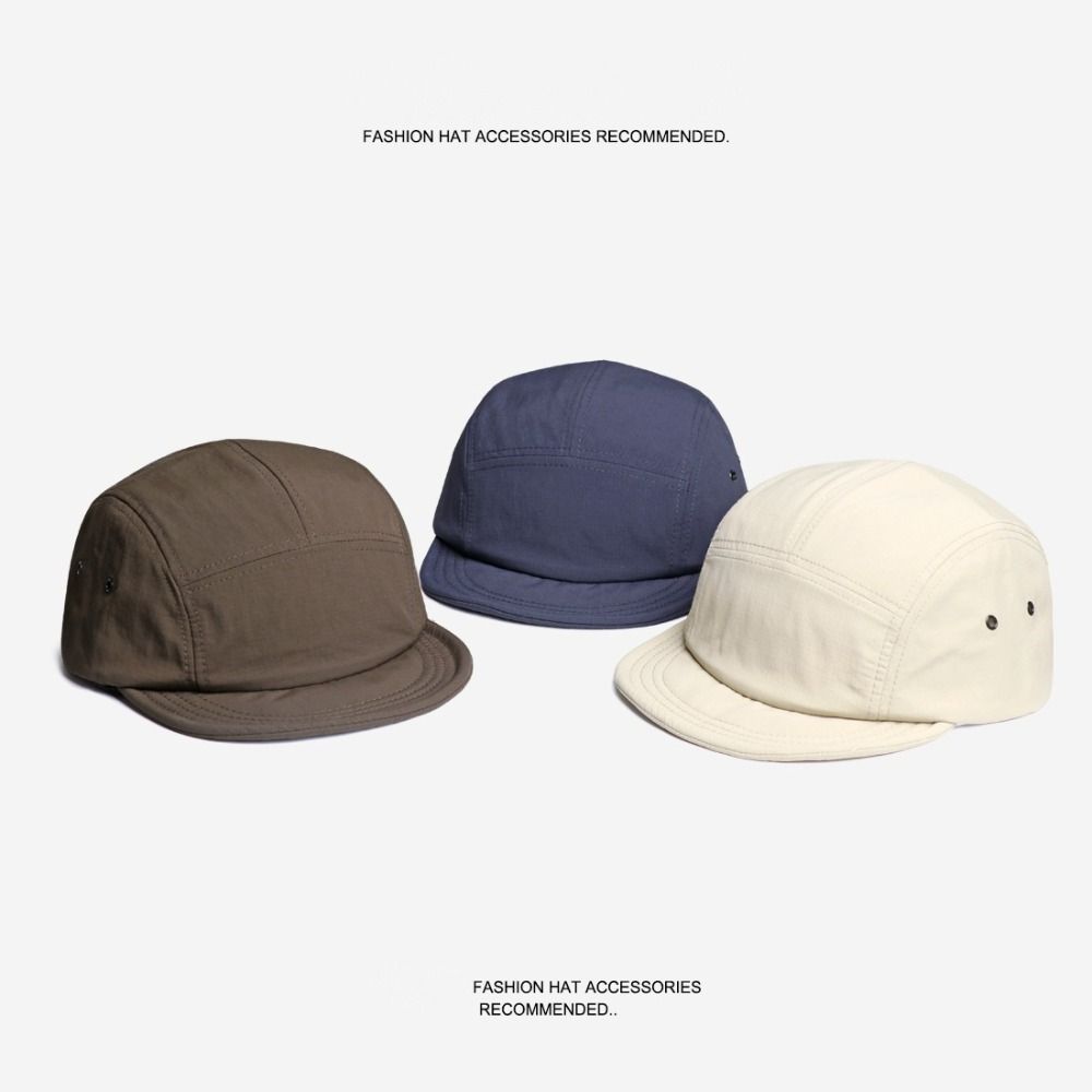 Quick-drying Five-panel Hats Short Brim Sunscreen Retro Cap Baseball Caps  Men and Women