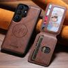 Luxury Leather Phone Case for Samsung Galaxy S26 Ultra S25 S24 S23 S22U Magnetic Attraction Detachable Card Holder Wallet Cover