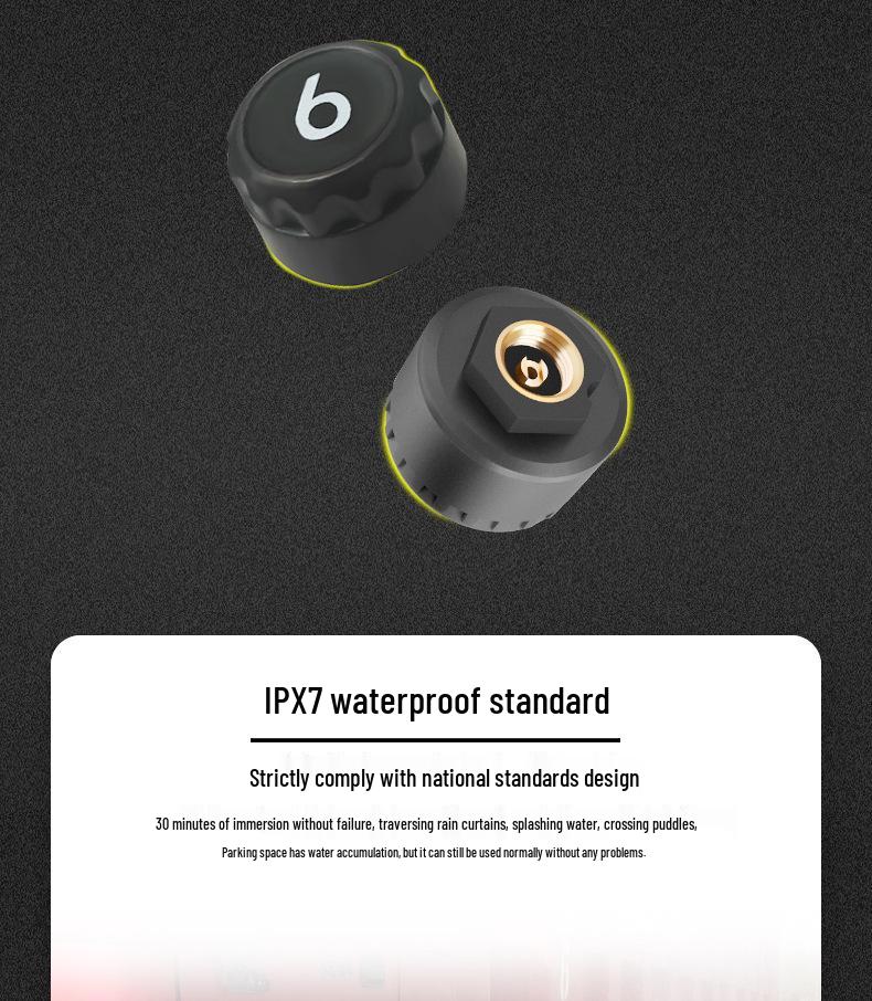 T12 Solar-Powered Six-Wheel TPMS for RV and Truck