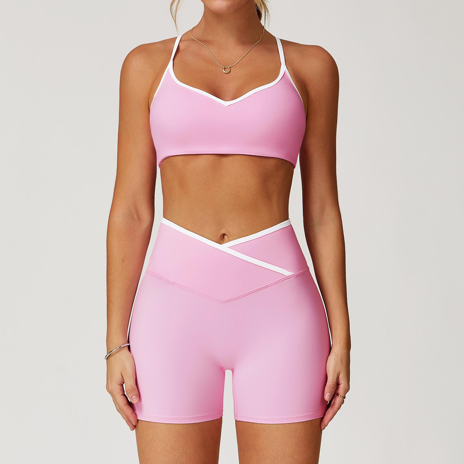

High Waist Women s Color Block Yoga Set - Nude Feel, Running & Fitness Wear XL