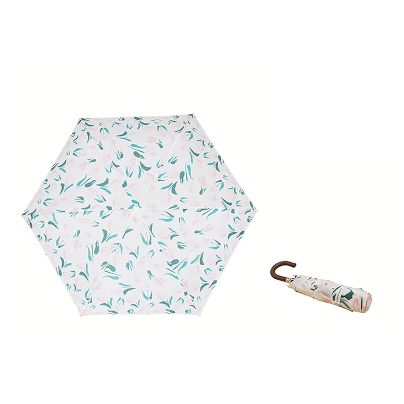 

Akixen ladies folding umbrella 6 bones Approximately 198g UV cut heat shield shading UV blocking umbrella super lightweight Convenient to carry Comes