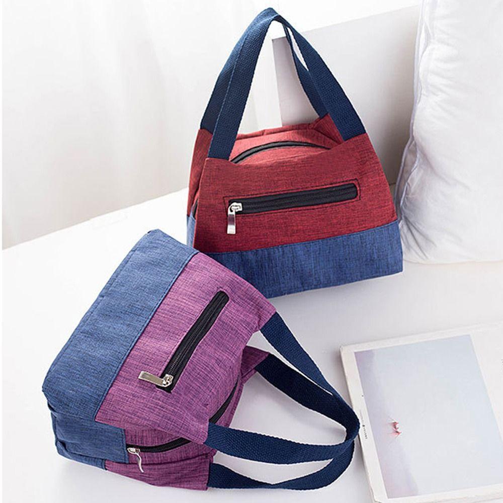 Large Capacity Lunch Bag Food Drink Storage Women's Casual Handbag Portable Tote Bag