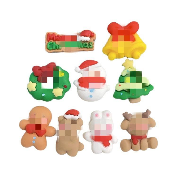 Christmas Snowman Holiday Wreath Resin Accessories Diy Phone Accessories Hair