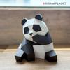 ORIGAMIPLANET 3D Origami Paper Craft Kit Panda Fun DIY 3D Panda Paper Art Model for Teens Easy Handmade Animal Figure Sculpture Gift Set for Bookshelf