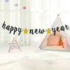 Happy New Year Banner- New Year's Eve Party Supplies New Year's Eve Decorated Happy New Year Sign Black Glitter Cheers to 2026 party props