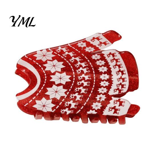 Accessori Leggeri per Capelli per Natale Pinza a Artiglio Donna, Fantasie Carine Antiscivolo Tenuta Forte Babbo Natale Pinza Squalo, Fermagli Decorativi