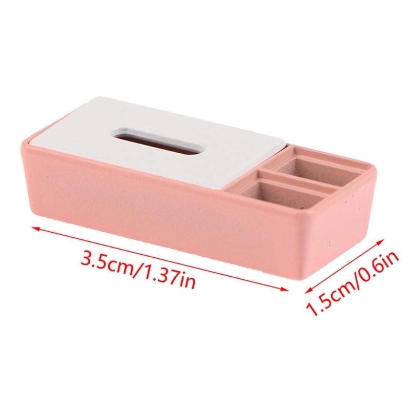 Decorative Tissue Holder Safe Plastic Miniature Tissue Box For Kids Birthday Gift And Doll House Landscape Creation