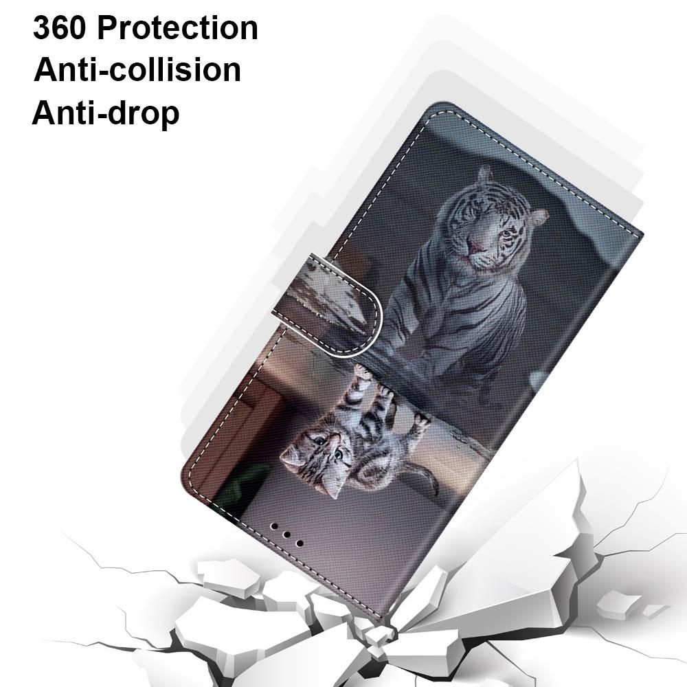 Luxury Painted Leather Case Wallet Book Style Protective Cover for Samsung Galaxy S25 Ultra S24 S23 S22 S21 S20 Ultra Plus S21FE S21Ultra S22Ultra