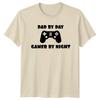 Dad By Day Gamer By Night Video Game Controller Graphic TShirt