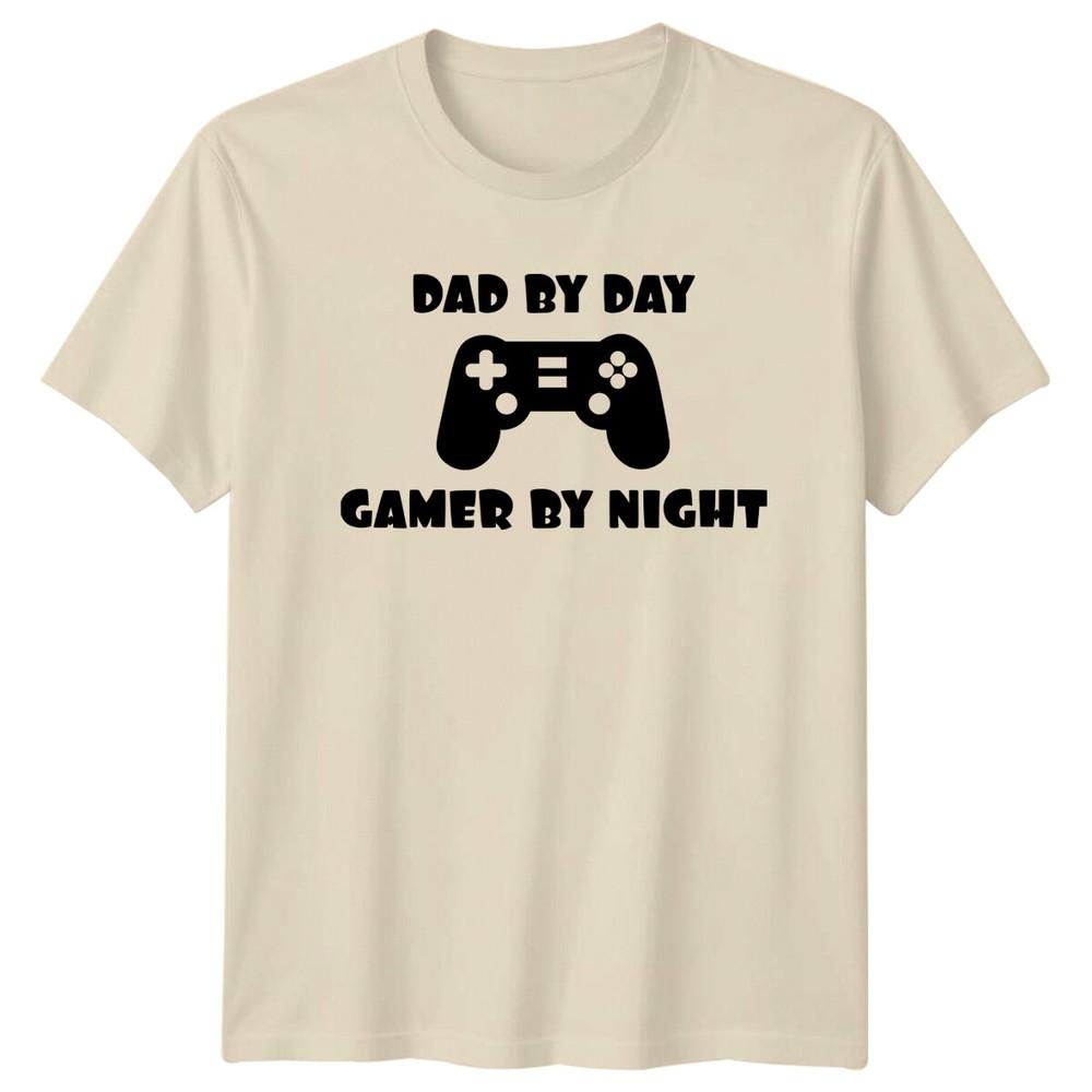 Dad By Day Gamer By Night Video Game Controller Graphic TShirt