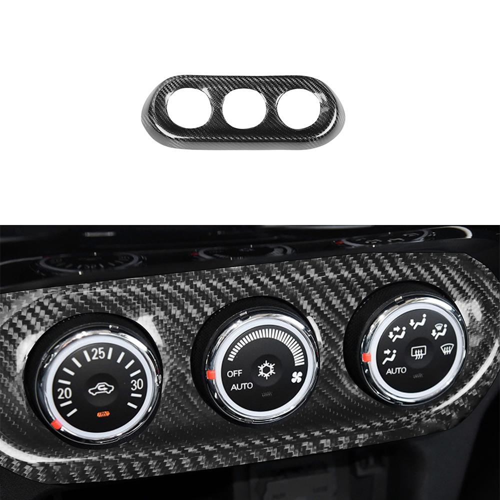 For Mitsubishi Lancer EVO 10th 2008-2015 Real Carbon Fiber Central Air Conditioning Knob Panel Cover Car Accessories Decorative