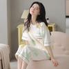 Summer Pure Cotton Pajamas Women's Pullover Sweet Casual Short-sleeved Cropped Pants Can Be Worn Outside Loungewear Student Dormitory Set