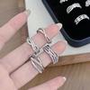 Temperament Geometric Light Luxury High Sense Full Of Diamond Rings, Women'S Cold Wind Niche Fashion Exquisite Folding Index Finger Ring