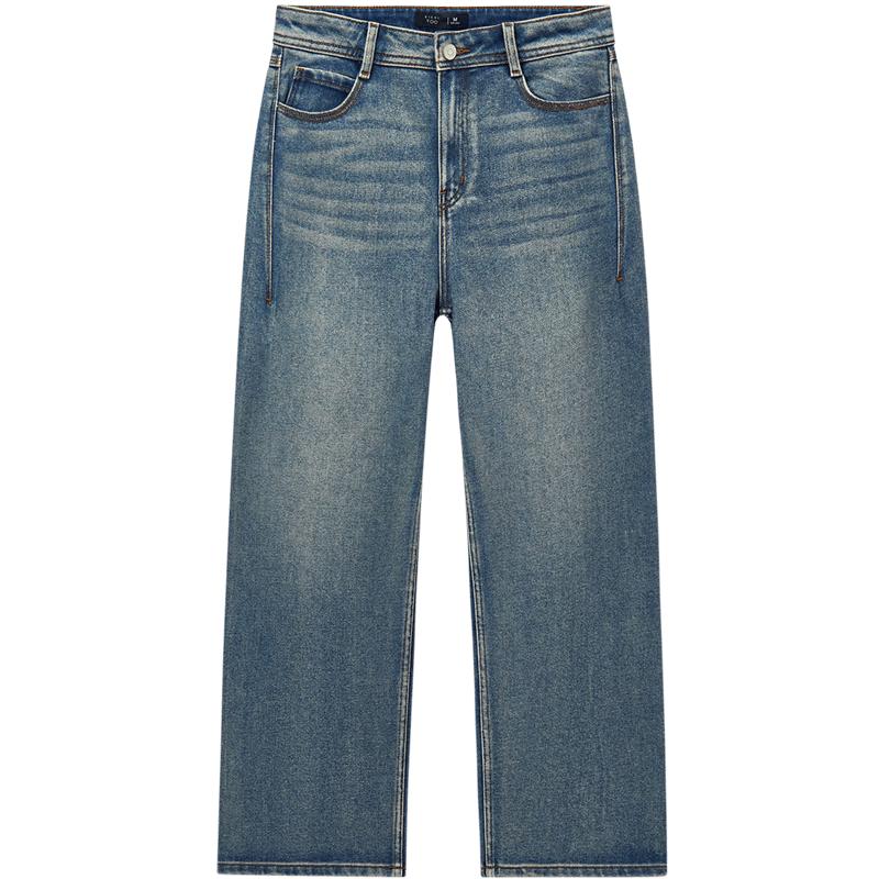EICHITOO Retro Fashion Women s Wide-Leg Jeans M