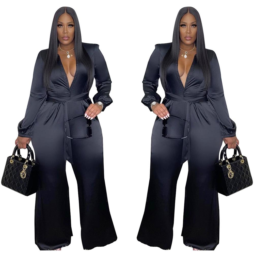 

Сексуальные элегантные повседневные спортивные стильные застежки-молнии с круглым вырезом, облегающие брюки с длинными рукавами и длинными брюками, однотонные свободные комбинезоны