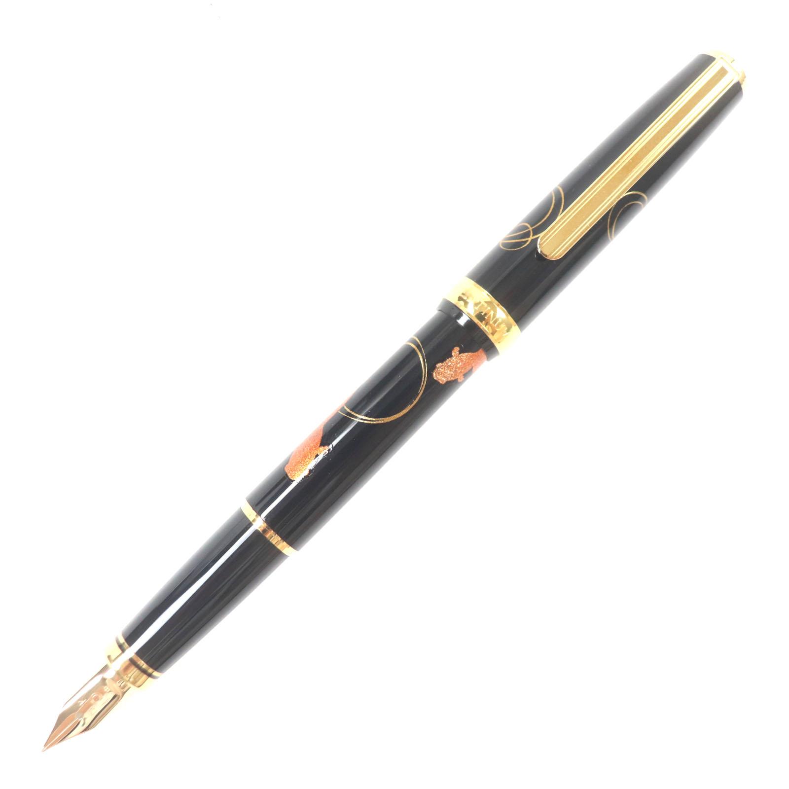 Pristine PLATINUM fountain pen Kanazawa foil, modern lacquer, goldfish 18K Used