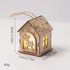 Christmas Luminous Wooden Cabin Ornament - Small House Tree Decoration