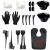Hair Dye Brush Bowl Set Coloring Kit with Ear Cover/Gloves/Tint Comb Shawl-DIY Salon Tools Color Mixing Durable Lightweight