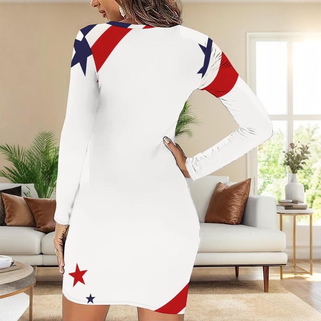 Womens Plus Size Long Sleeve Slim Bodycon Midi Dress Comfortable Chic Casual Party Wear