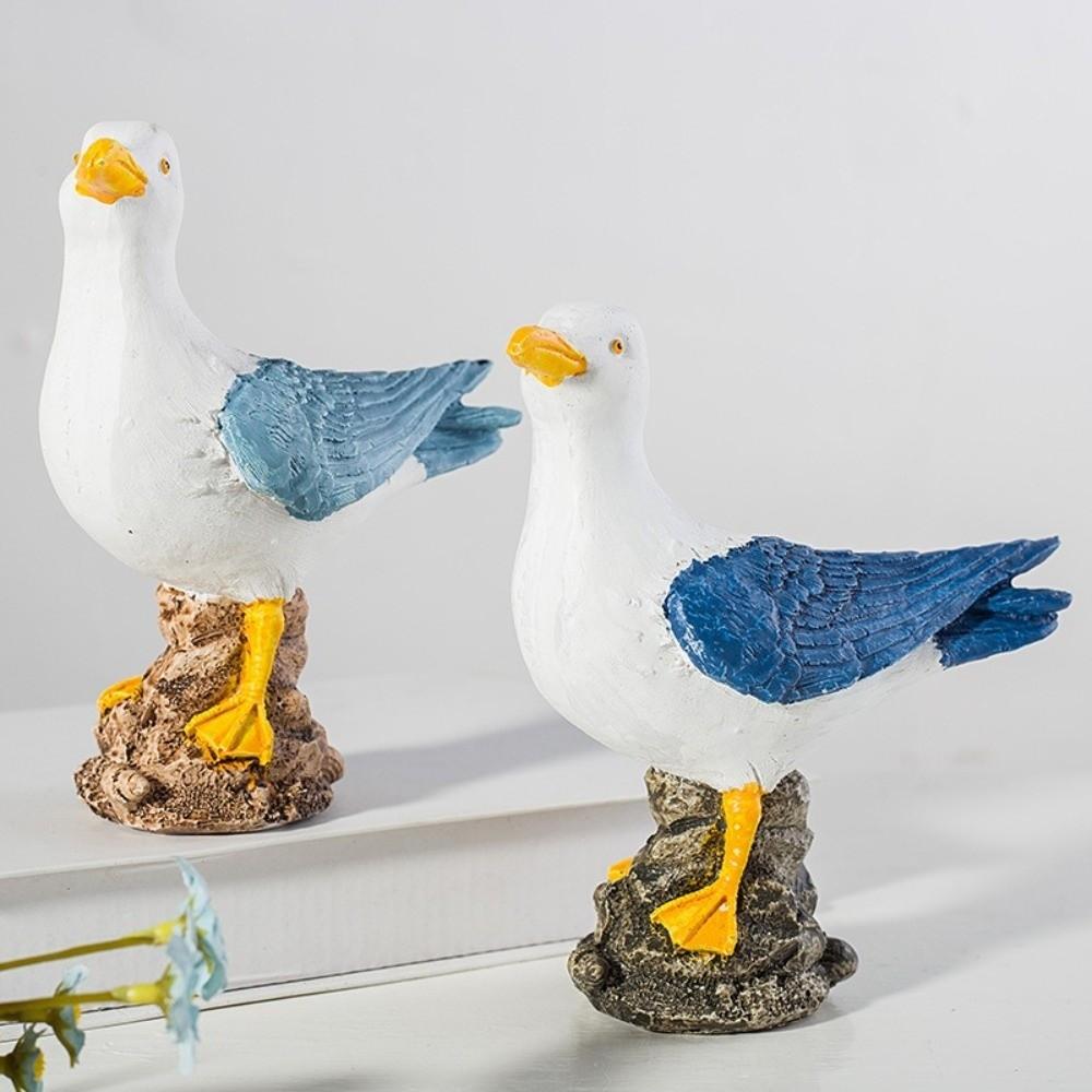Mediterranean Style Seabird Ornament Handmade Seagull Model Ornament  Home Decor