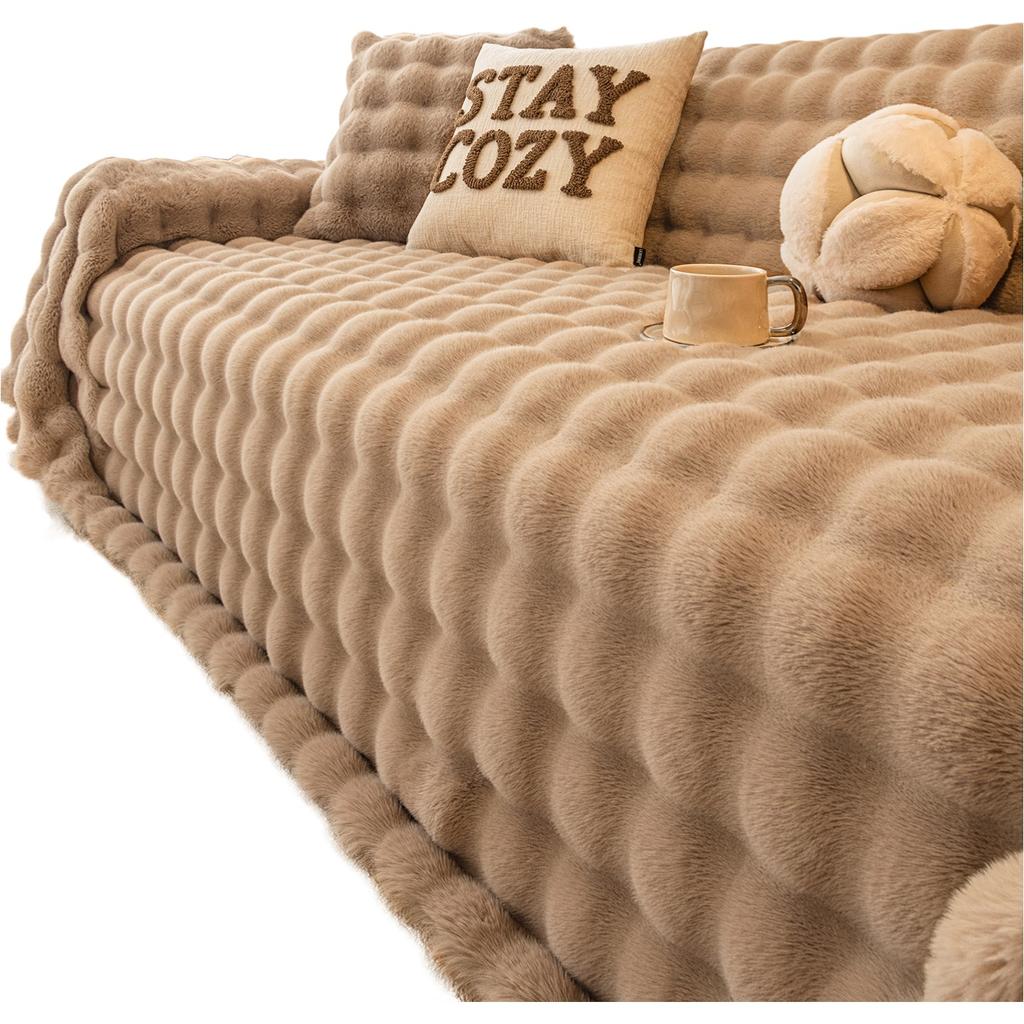 New Cream Style Sofa Cover Cloth Autumn and Winter Sofa Towel Full Cover Thickened Plush Cushion Anti-cat Scratch Cover Blanket
