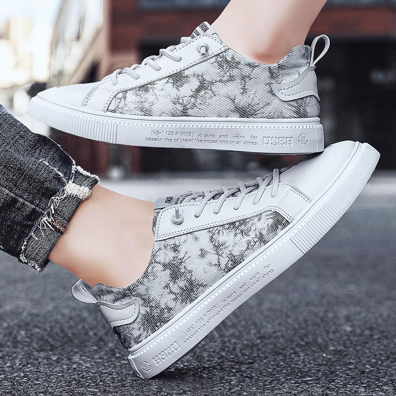 Fashion Men Sneakers Unisex Comfortable Fabric Men Footwear Men's Shoes Casual Flats Fashion Graffiti Printed High Top