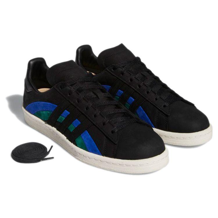 Book Works x adidas Campus 80s Jazz Herresneakers Svart Core-Black Bold-Blue GW3246